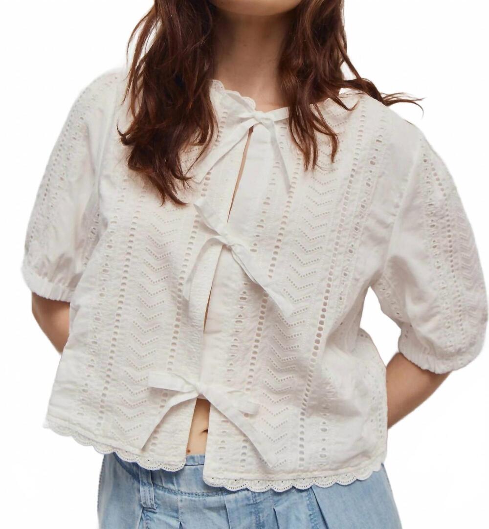 NEW MELISSA NEPTON giana blouse in off-white